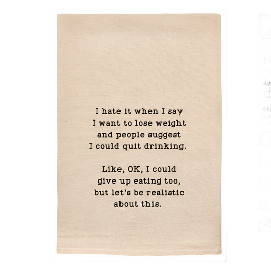 FUNNY TOWEL LOSE WEIGHT QUIT DRINKING