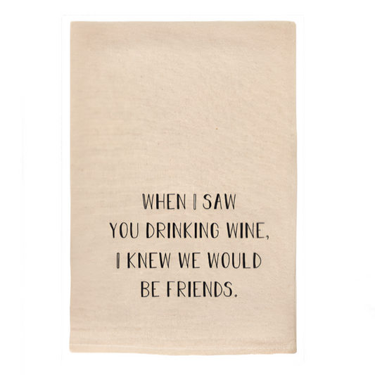 FUNNY TOWEL WINE FRIENDS