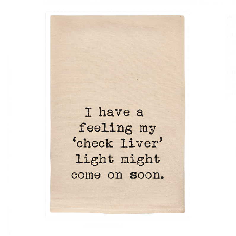 CHECK LIVER FUNNY TOWEL