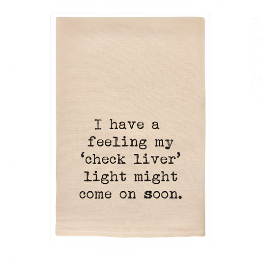 CHECK LIVER FUNNY TOWEL