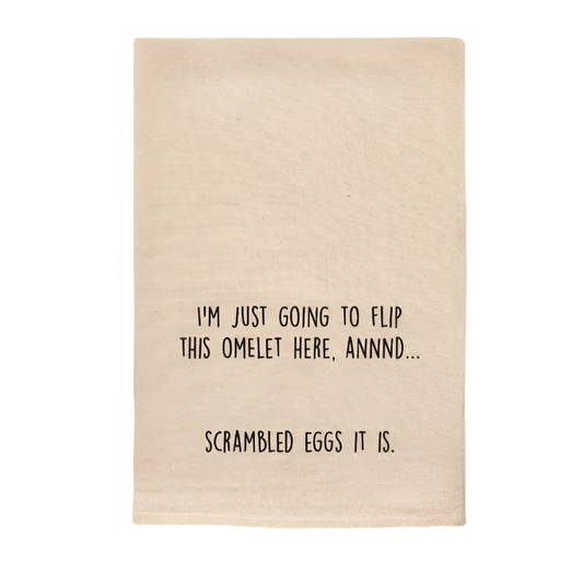 FLIP THIS OMELET FUNNY NATURAL TOWEL