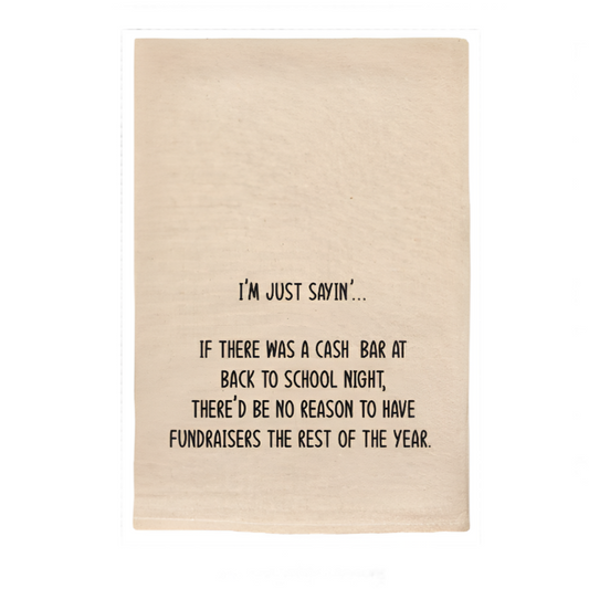 CASH BAR FUNNY NATURAL TOWEL