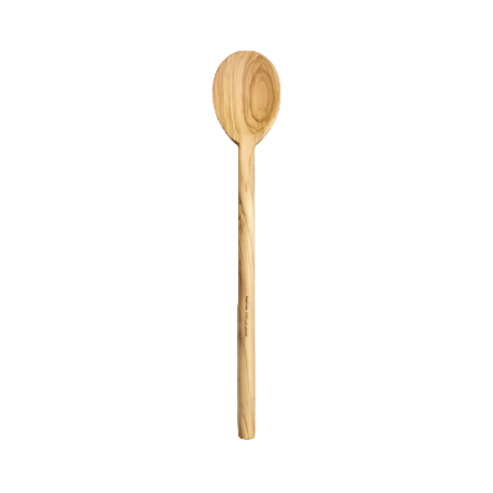 OLIVE WOOD SLOTTED CURVED SPATULA 12"