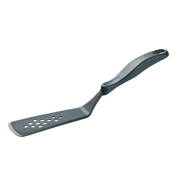 HIGH HEAT SILICONE PERFORATED TURNER 11.25" GRY