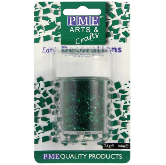 EDIBLE GLITTER FLAKES GRN