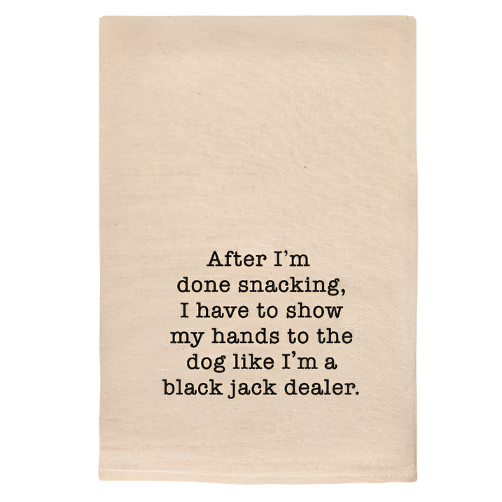 SHOW MY HAND TO DOG FUNNY NATURAL TOWEL