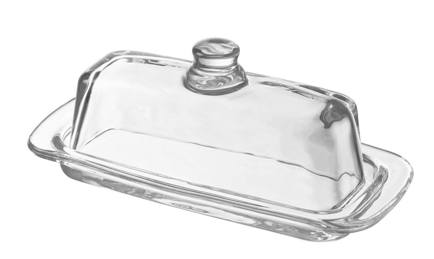 GLASS BUTTER DISH