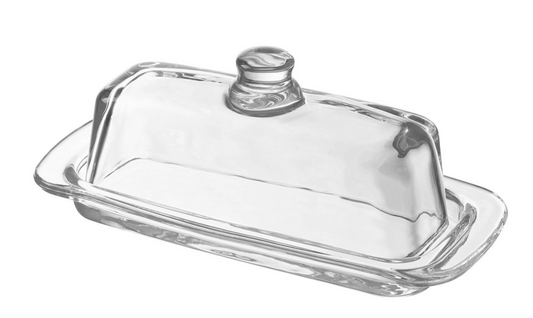 GLASS BUTTER DISH