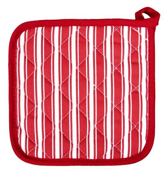 POT HOLDER RED STRIPE
