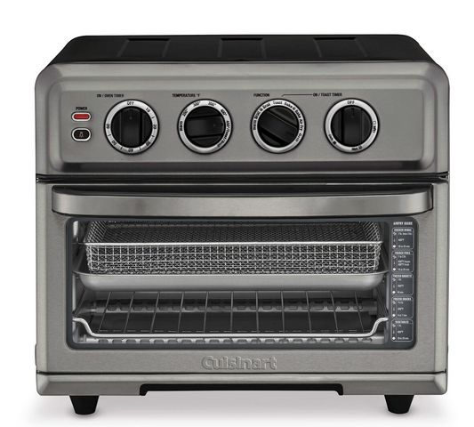 CUISINART AIR FRYER TOASTER OVEN WITH GRILL BLACK STAINLESS
