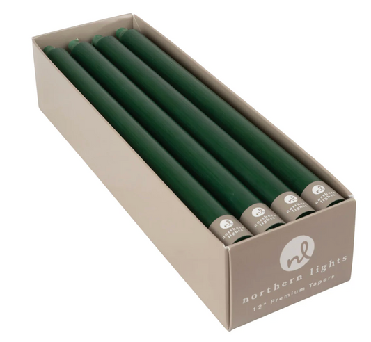 TAPER CANDLE 12" HUNTER GREEN (single)