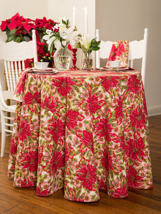 APRIL CORNELL TABLECLOTH POINSETTIA 54X54