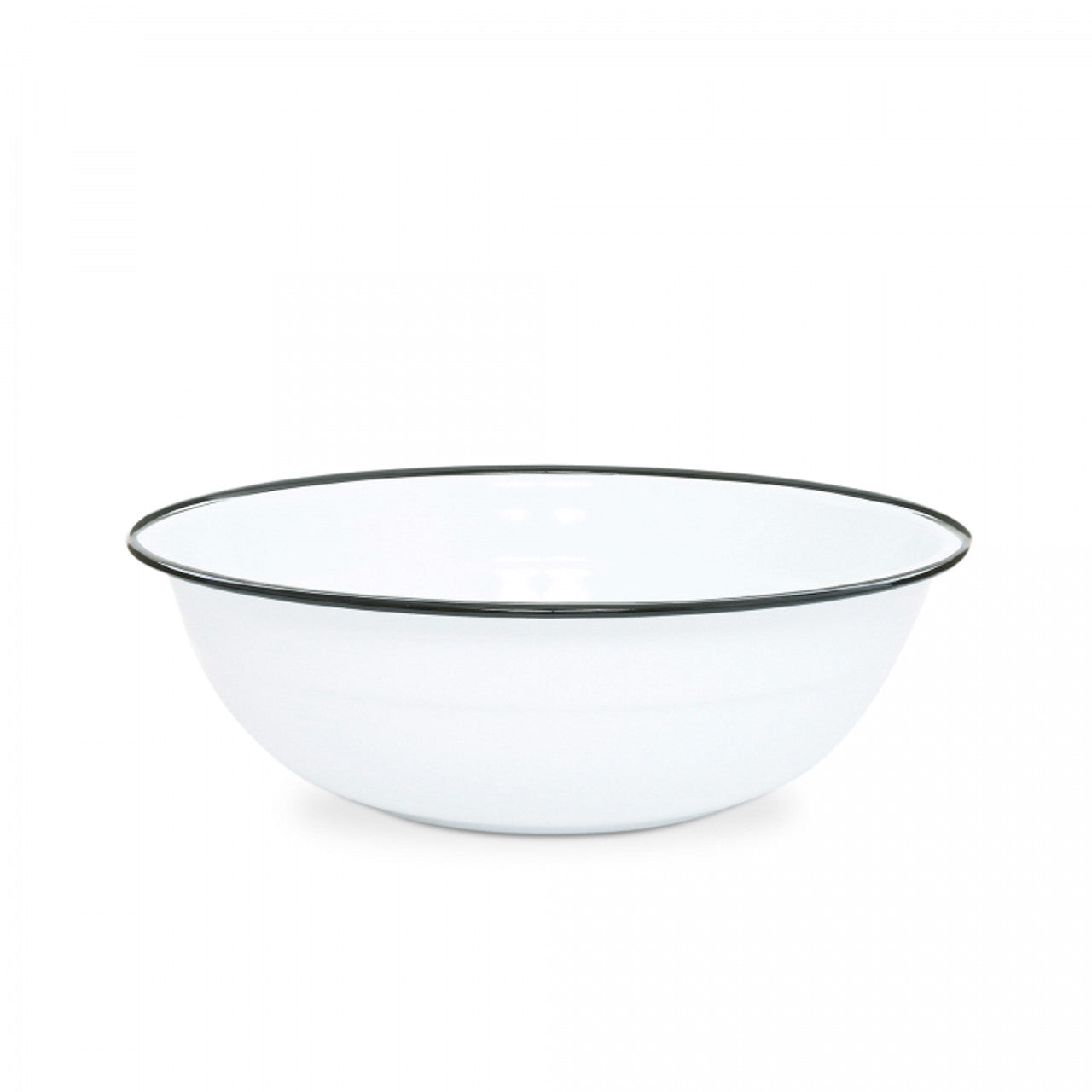 ENAMEL BASIN WITH BLACK RIM
