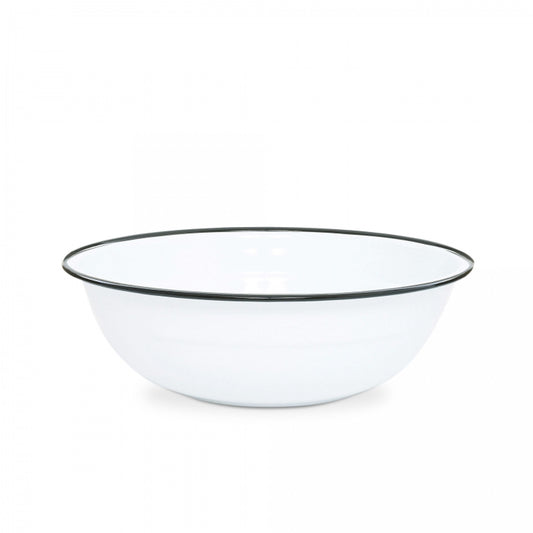 ENAMEL BASIN WITH BLACK RIM