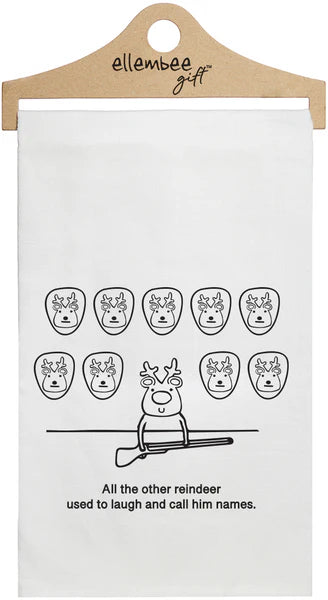 FUNNY TOWEL XMAS REINDEER