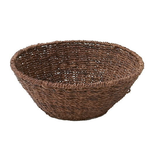 ROUND FRUIT BASKET 12"X6", ABACA COLLECTION