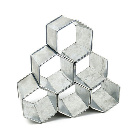 GALVANIZED WINE HOLDER - 6 BOTTLE