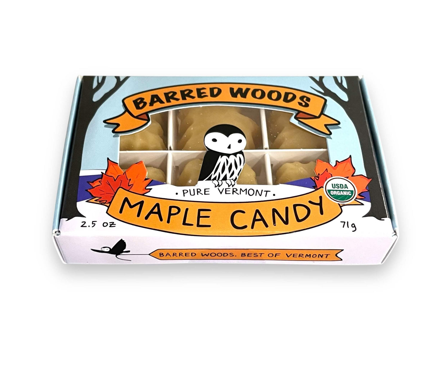 Pure Organic Vermont Maple Candy - 6 Piece Custom Gift Box