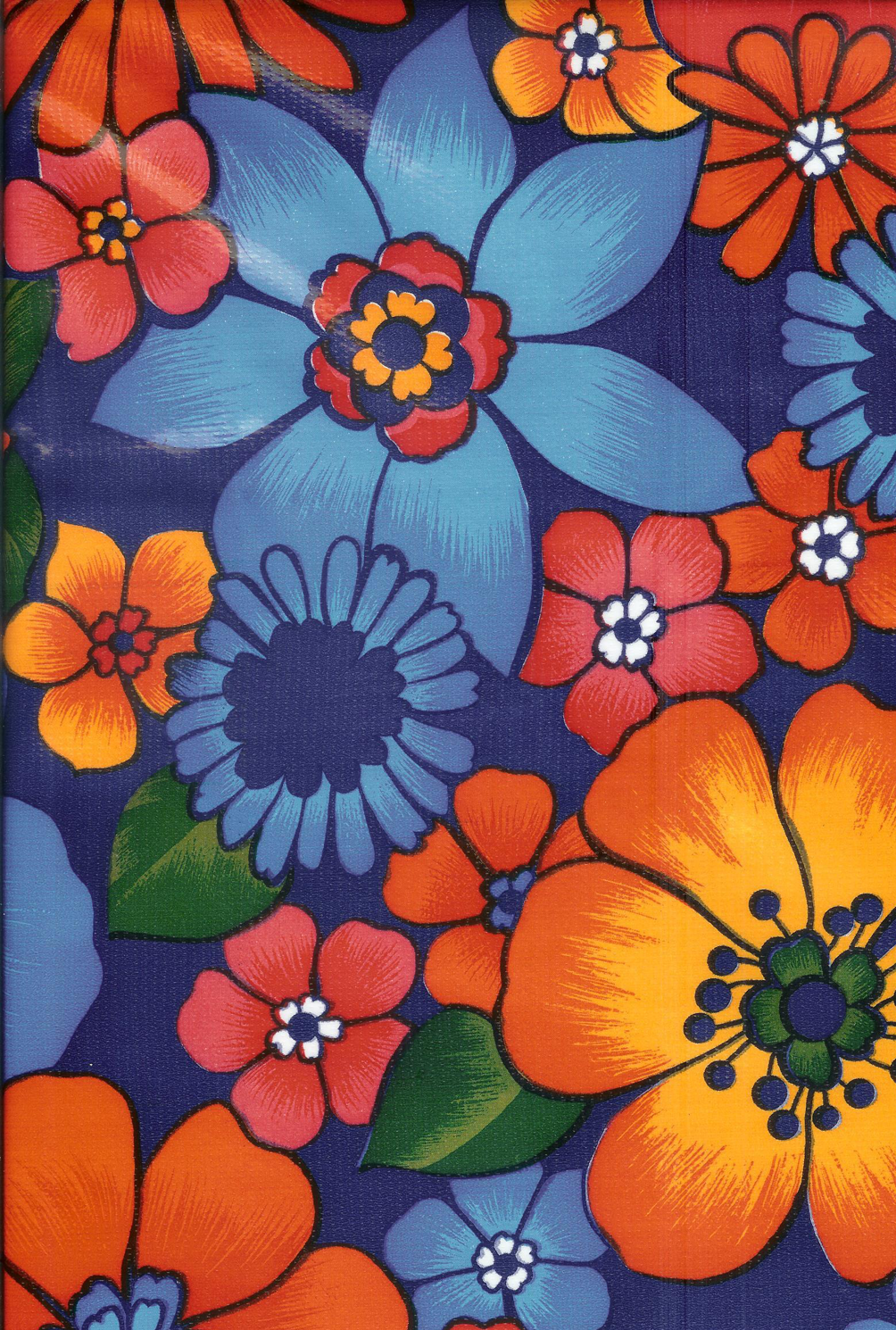 OILCLOTH TABLECLOTH: LONDON LIGHT BLUE 84” X 48