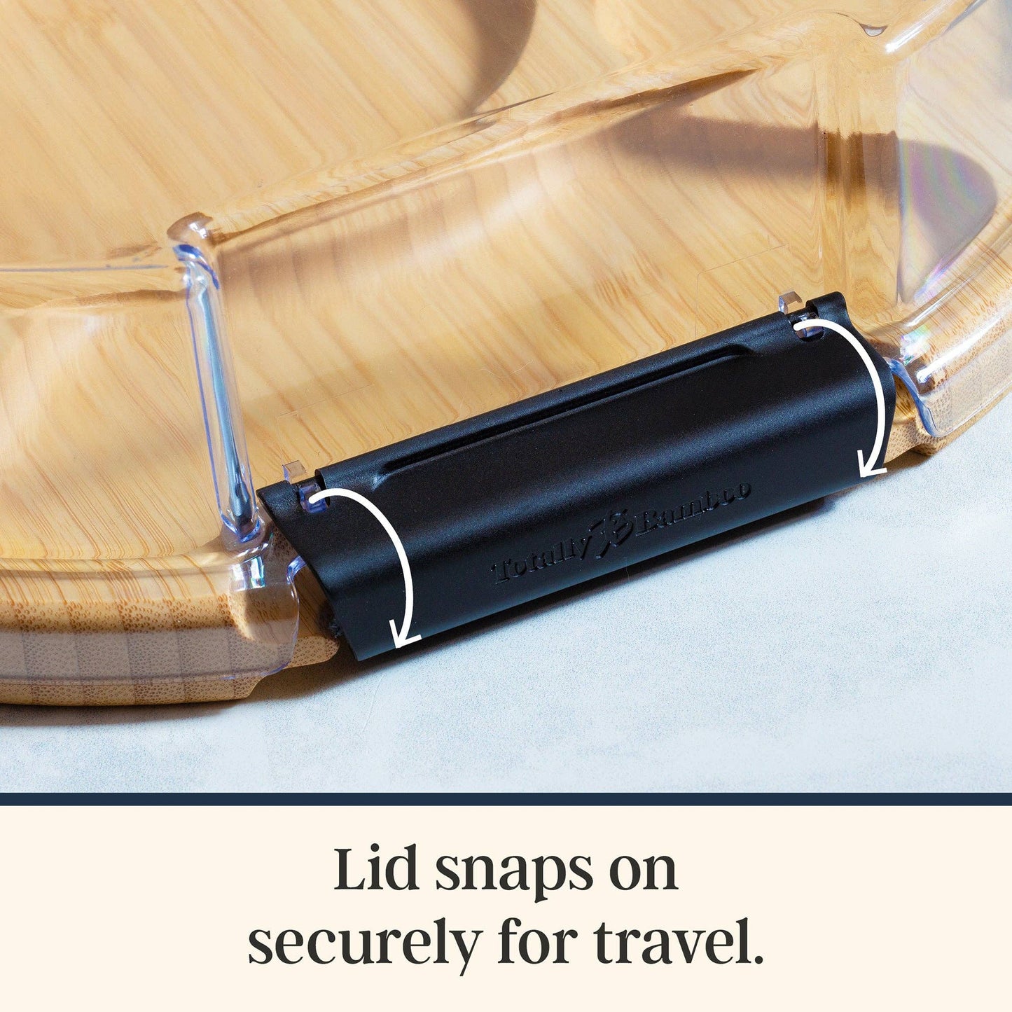 Round Charcuterie Board w/ Locking Lid
