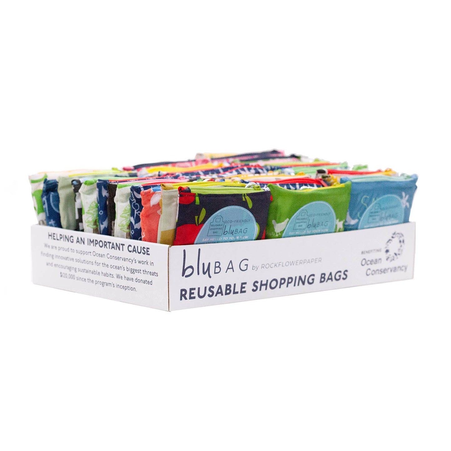 ROOT VEGGIES BLU BAG REUSABLE SHOPPER TOTE