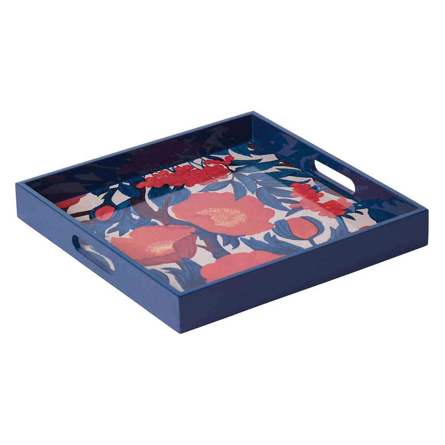 Iceland Poppy  Square Lacquer Serving Tray