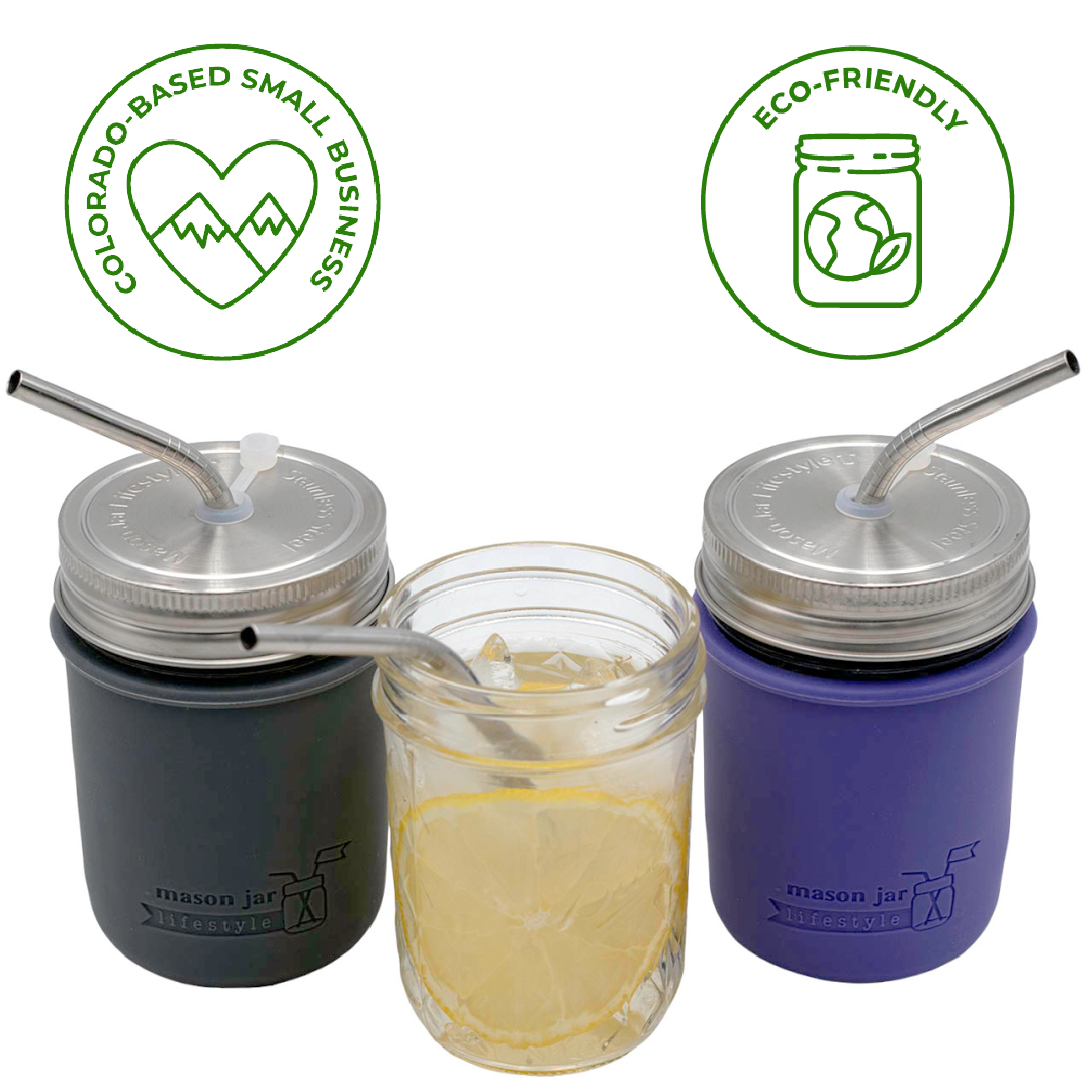 Stainless Steel Straw Hole Tumbler Lids for Mason Jars: Wide mouth