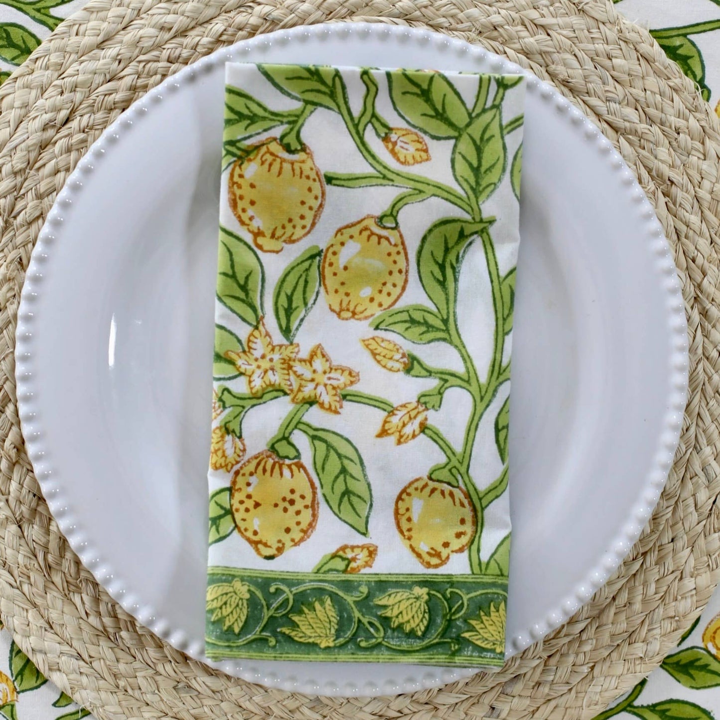 NAPKIN LEMON, SET OF 4