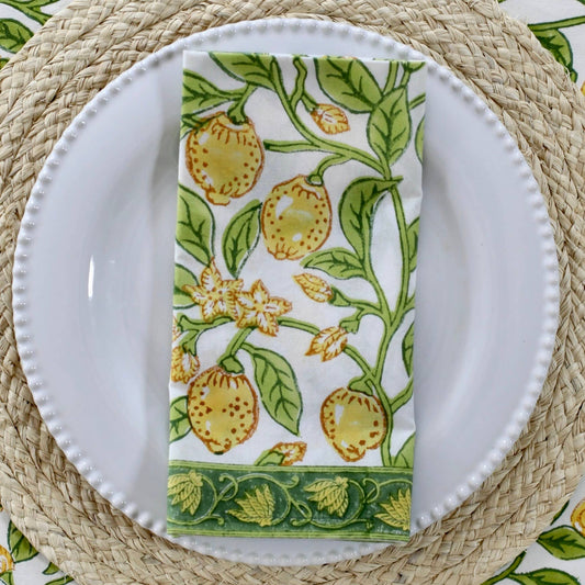 NAPKIN LEMON, SET OF 4