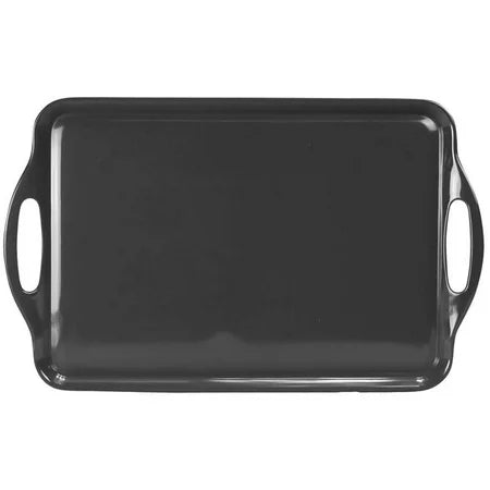MELAMINE CALYPSO TRAY 11.5" X 19" CHARCOAL GRAY
