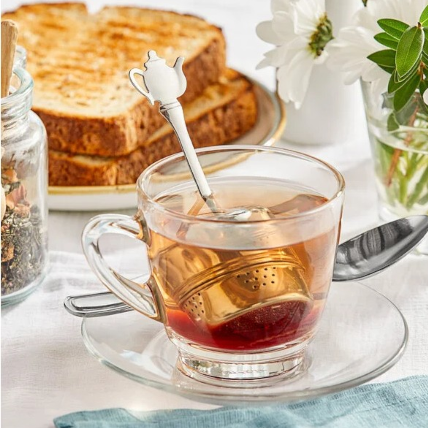 1.5"D Stainless Steel Tea Strainer Infuser with Tea Pot Handle (1/75)