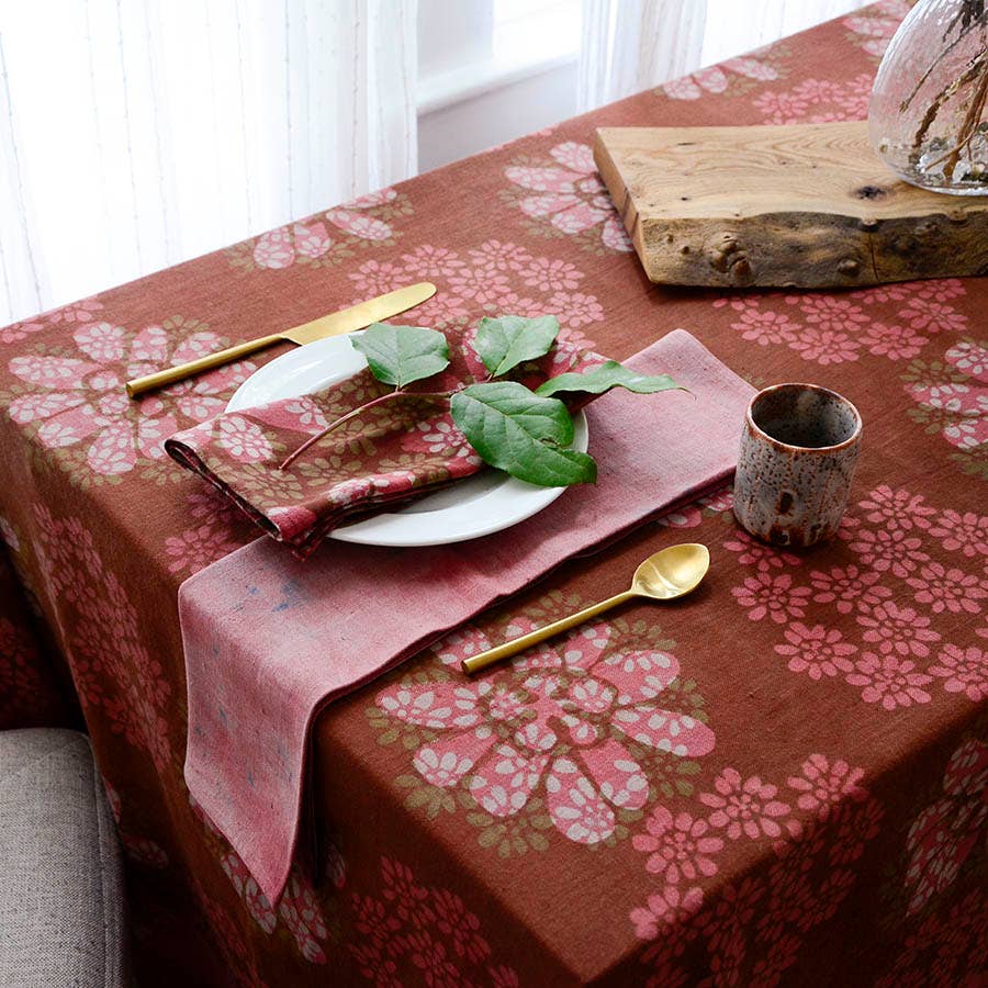 Floral Garden Party Tablecloth - Forget Me Not: 56"x108"
