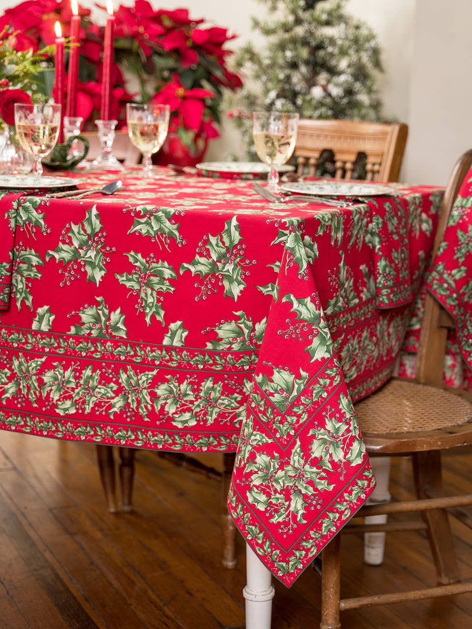 HOLLY TABLECLOTH - RED 60X90