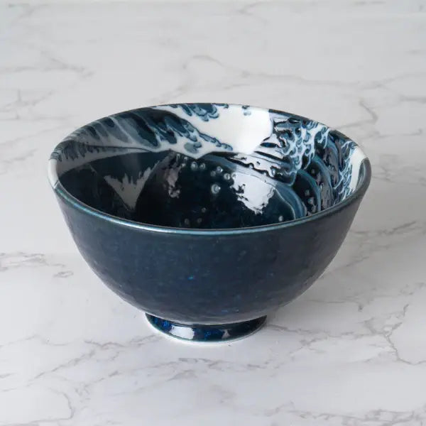 Kanagawa Great Wave Porcelain Rice Bowl 10oz