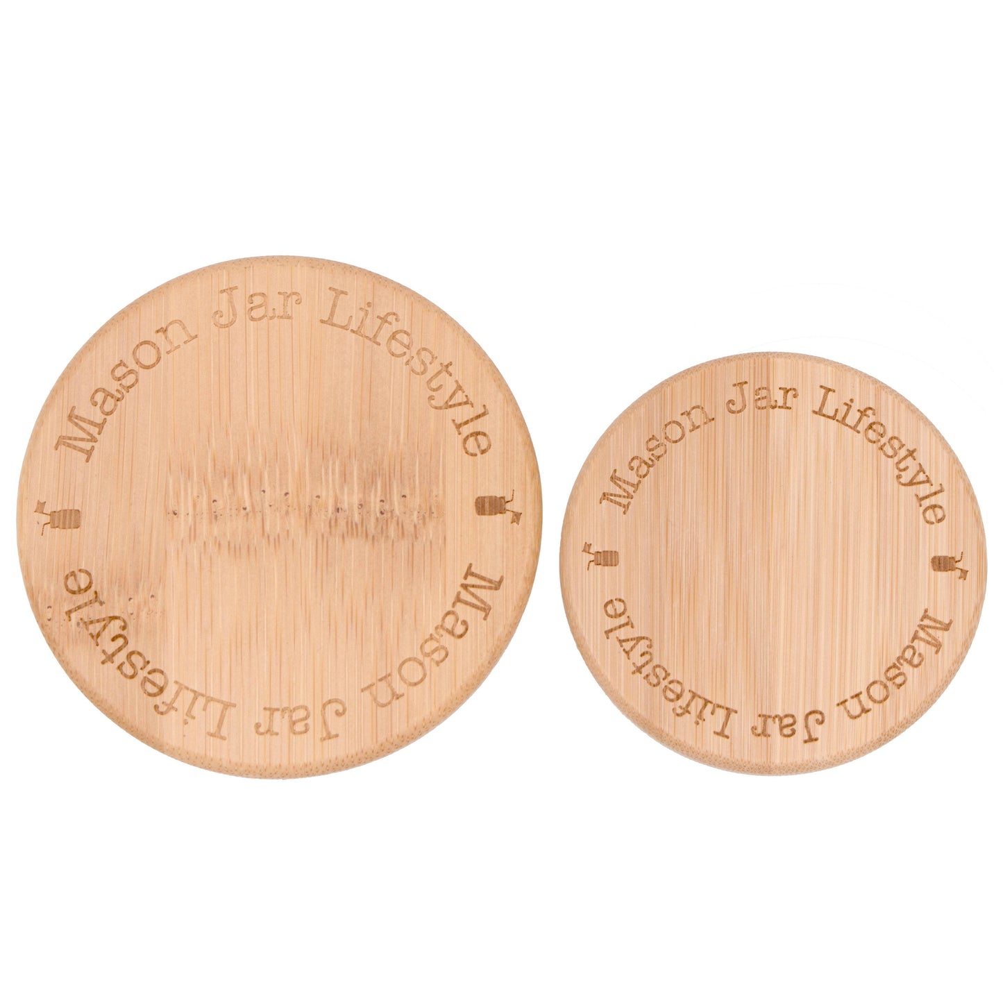 Bamboo Storage Stopper Lids for Mason Jars: 6 Pack / Wide mouth