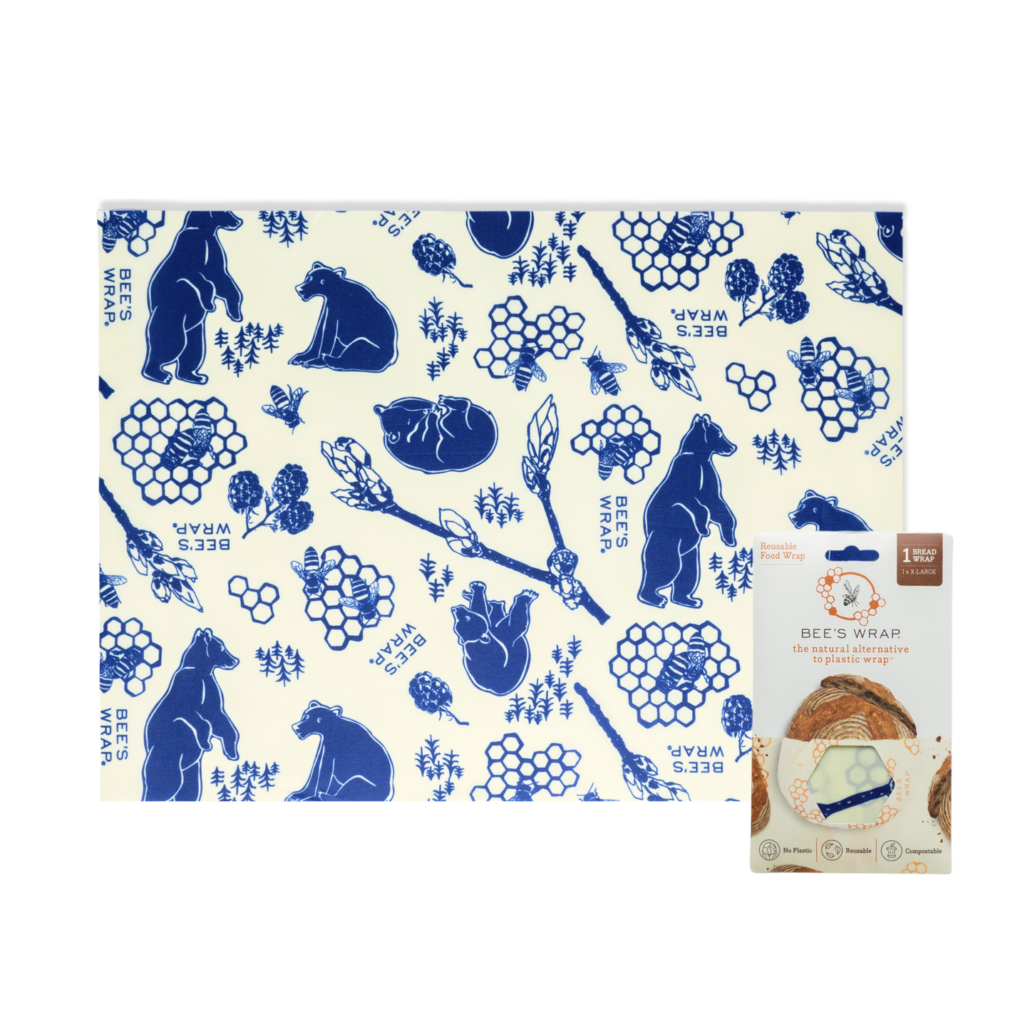 BREAD WRAP - BEES & BEARS PRINT