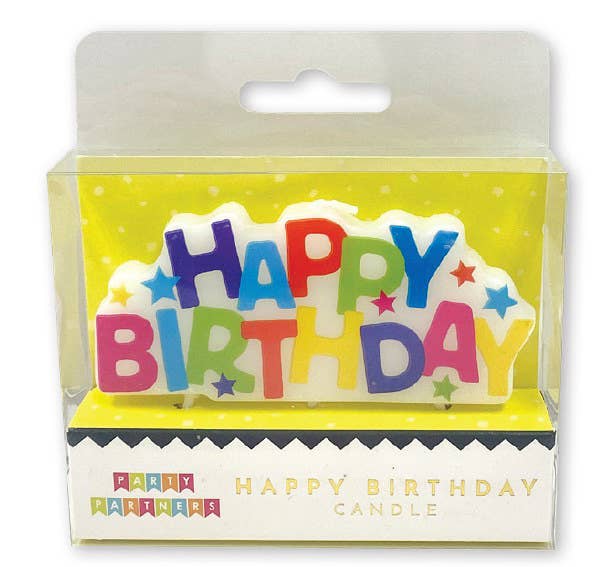 HAPPY BIRTHDAY DECAL CANDLE
