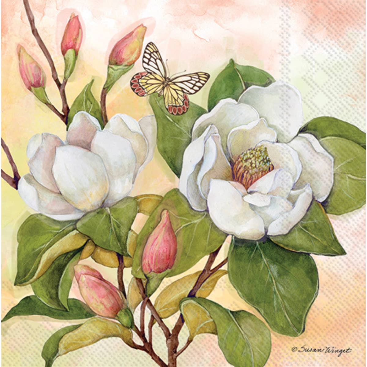 COCKTAIL NAPKINS MAGNOLIA GRACE 20-PACK