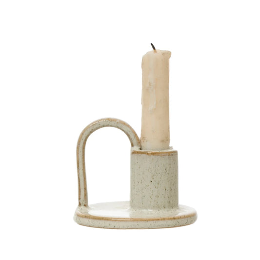 STONEWARE TAPER HOLDER