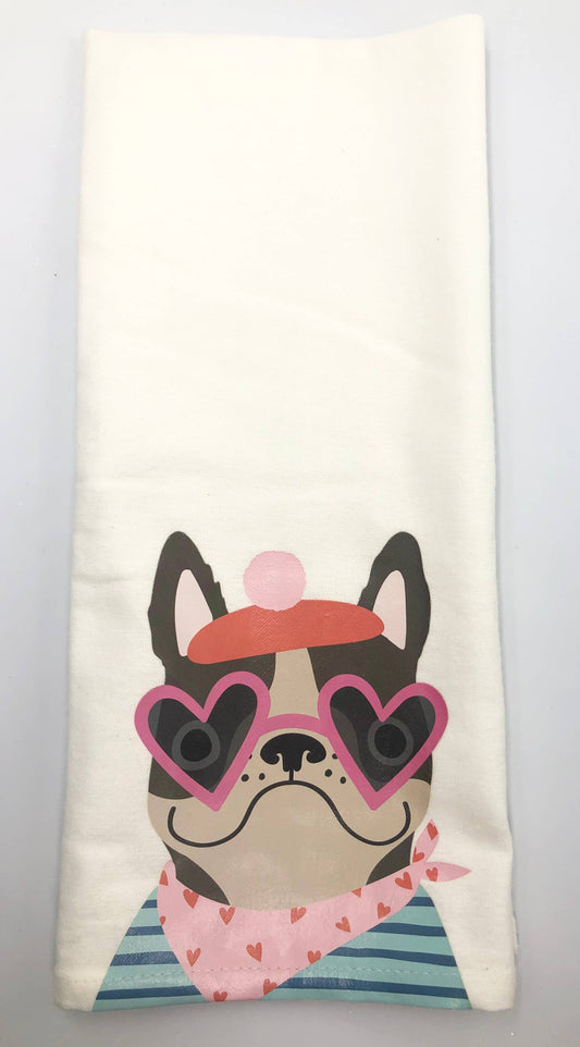 FRENCHIE HAND TOWEL