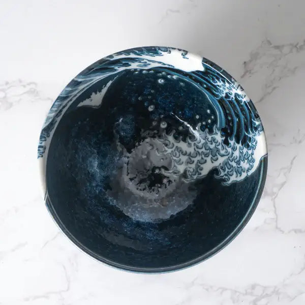 Kanagawa Great Wave Porcelain Rice Bowl 10oz