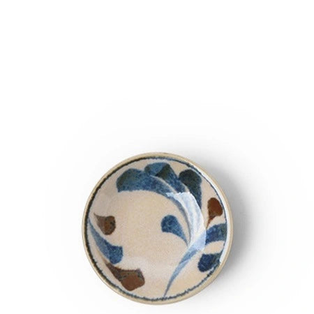 RUSTIC BLUE VINES SAUCE DISH  3.5"