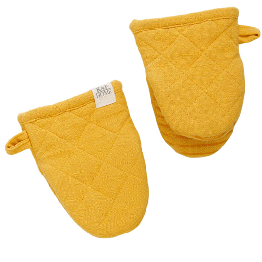 MONACO PRINTED SILICONE MINI MITT YELLOW