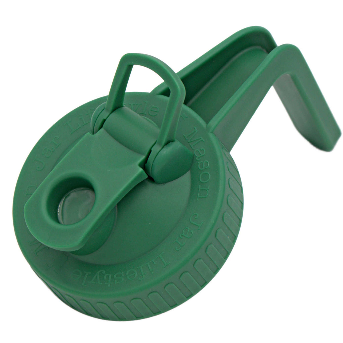 Pour & Store Pitcher Lid with Handle with Mason Jars: Leaf Green / Wide mouth