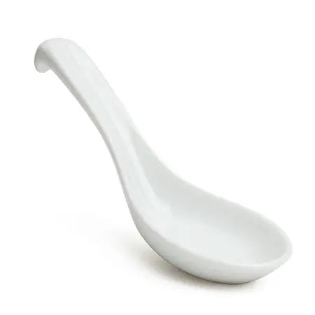 ASIAN SPOON W/STOPPER 5.75 WHT