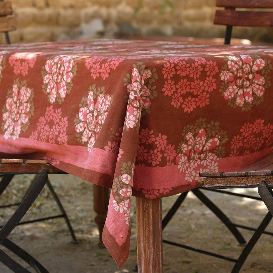 Floral Garden Party Tablecloth - Forget Me Not: 56"x108"