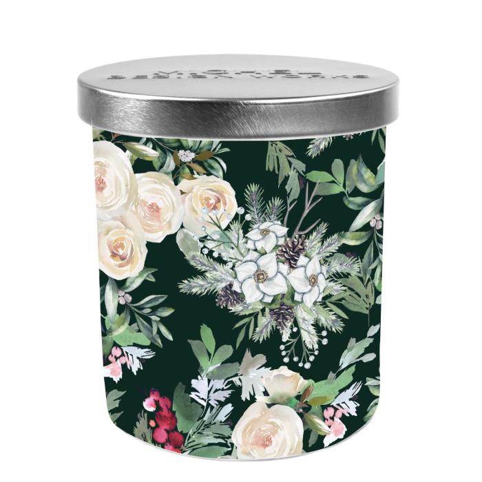 WINTER GARDEN DECORATIVE GLASS CANDLE
