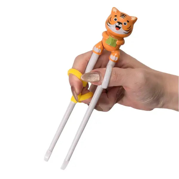 TIGER TRAINING CHOPSTICKS PLASTIC WITH ADJUSTABLE SILICON