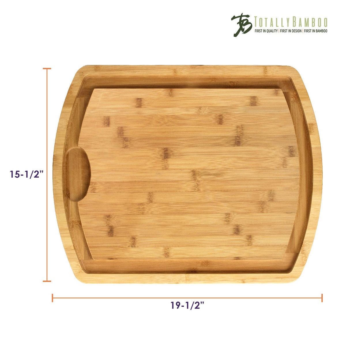 FARMHOUSE CARVER, BAMBOO CARVING BOARD W/ JUICE GROOVE