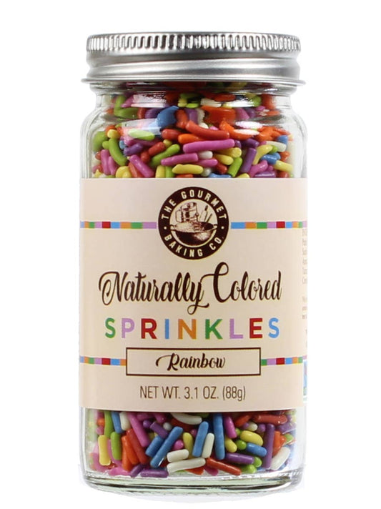 NATURALLY COLORED RAINBOW SPRINKLES 3.1 OZ.